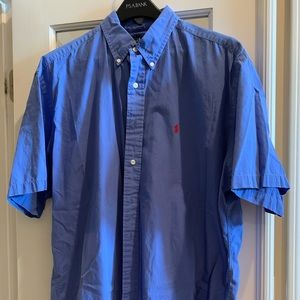 Men’s XL blue short sleeve Ralph Lauren shirt